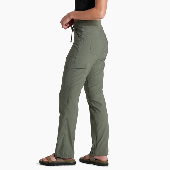 KUHL TREKR Straight Pull-On Pants Olive Green Size Medium Short Inseam Outdoor - Picture 3 of 14